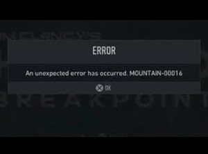 ghost recon breakpoint error mountain 01100