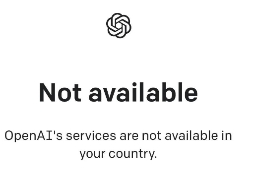 openais services are not available in your country