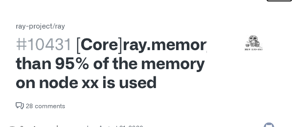 ray out of memory error python