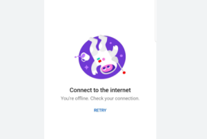 youre offline. check your connection. retry