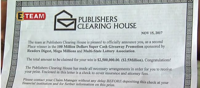 publisher clearing house